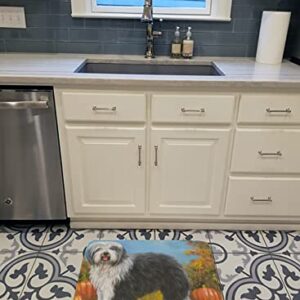 Caroline's Treasures Old English Sheepdog Ocotoberfest Machine Washable Memory Foam Mat doormats, Multicolor