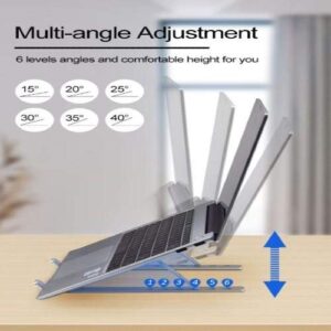 BoxWave Stand and Mount Compatible with Panasonic Toughbook CF-19 (Stand and Mount Compact QuickSwitch Laptop Stand, Portable, Multi Angle Viewing Stand - Metallic Silver