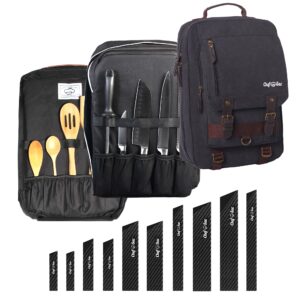 chef sac chef knife retro backpack with 10-pack knife guards included