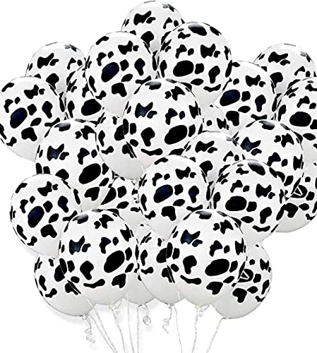 25 PCS Cow Balloons Funny Cow Print Balloons For Children's Party Western Cowboy Theme for Kids Birthday Party Favor Supplies Decorations