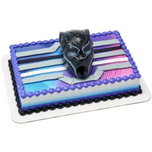 decoset® marvel avengers black panther warrior king cake topper, 1-piece light-up cake decoration