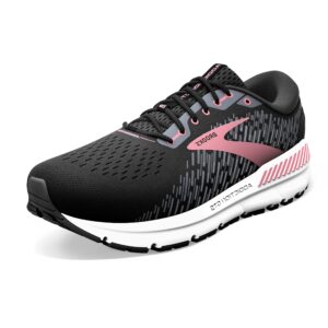 brooks women's addiction gts 15 supportive running shoe - black/ebony/mauvewood - 10 medium