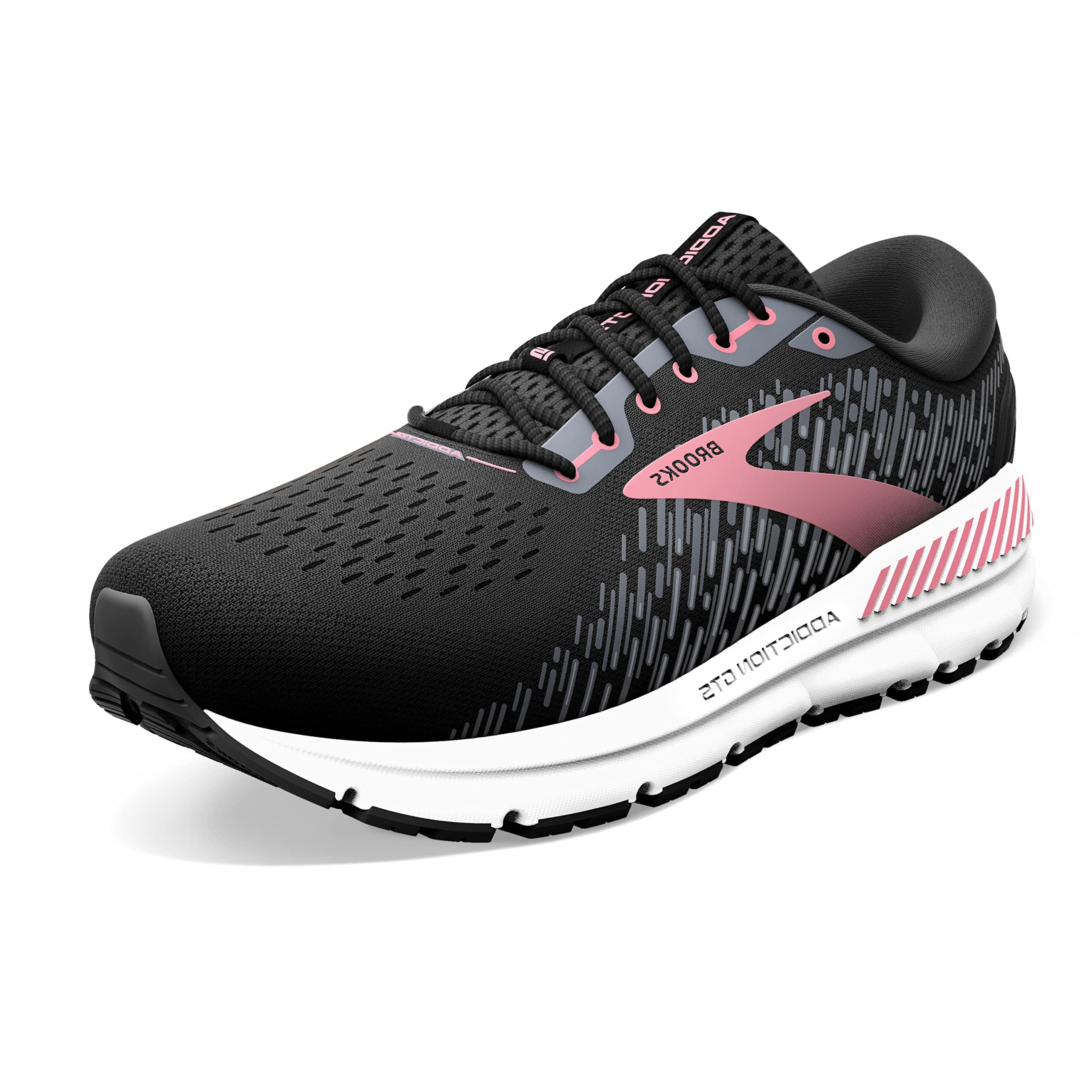 Brooks Women's Addiction GTS 15 Supportive Running Shoe - Black/Ebony/Mauvewood - 12 Medium