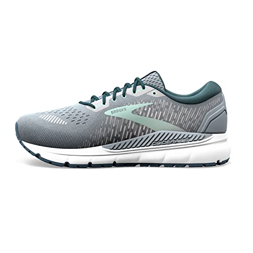 Brooks Women's Addiction GTS 15 Supportive Running Shoe - Grey Navy Aqua - 6 Wide