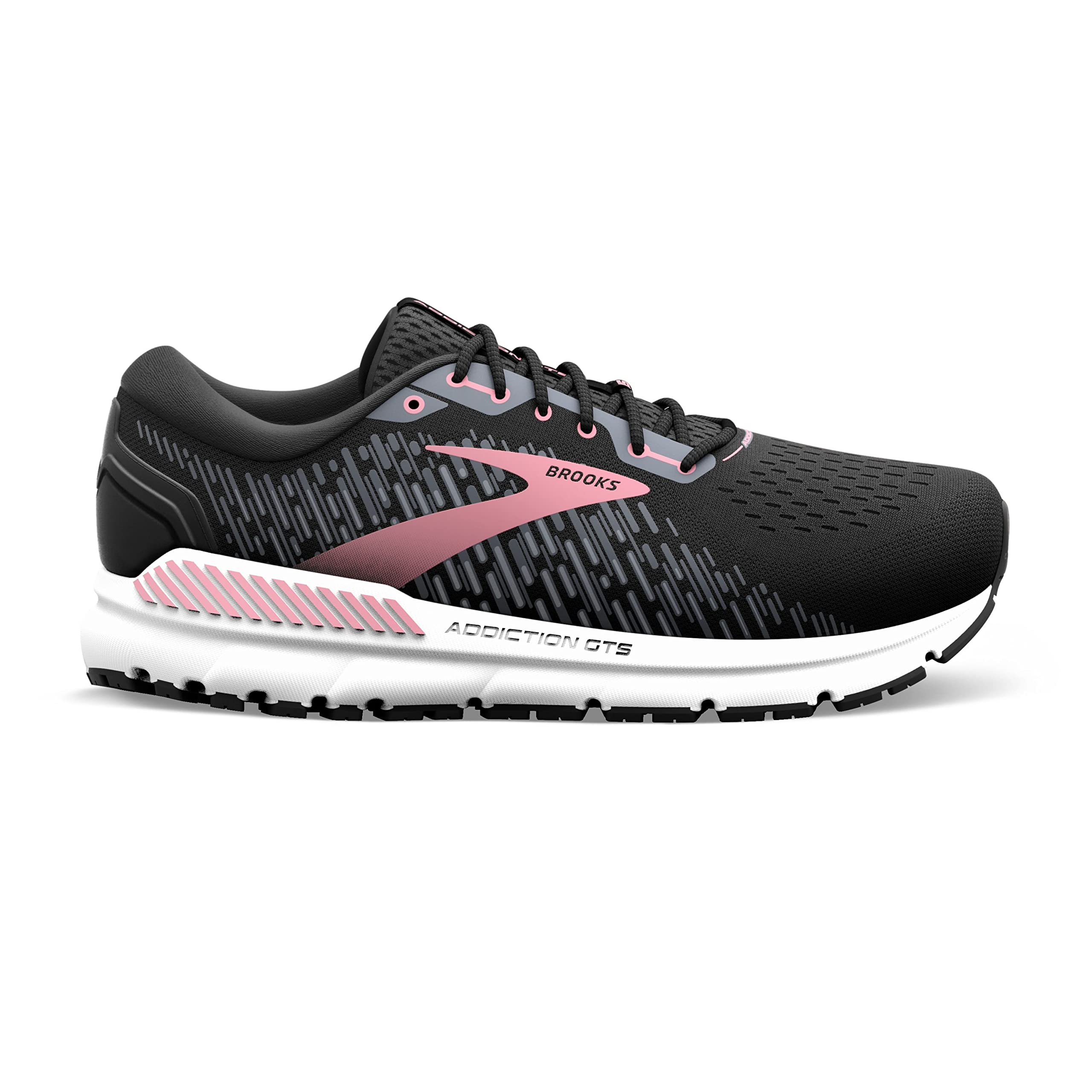 Brooks Women's Addiction GTS 15 Supportive Running Shoe - Black/Ebony/Mauvewood - 9 X-Wide