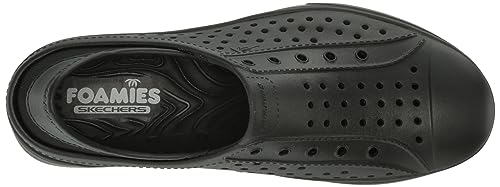 Skechers Women's Foamies Vista-Cali Dreaming Water Shoe, Black, 9