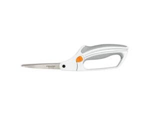 fiskars softgrip all-purpose scissors, easy action, length: 26 cm, stainless steel blade/plastic handles, white, 1059564