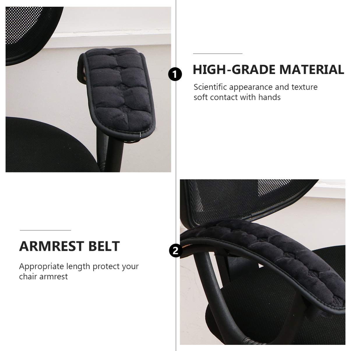 BESPORTBLE Chair Armrest Covers Wheelchair Armrest Cover 1 Pair Armchair Slipcovers Office Home Chair Armrest Cover Elastic Chair Arm Rest Pads Gaming Chair Arm Cushion Desk Armrest Pad