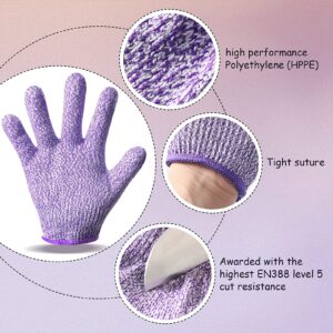 4 Pairs Kids Cut Resistant Gloves Level 5 Safe Gloves Protection for Kitchen Garden, Oyster Shucking, Crafts, DIY (Small)