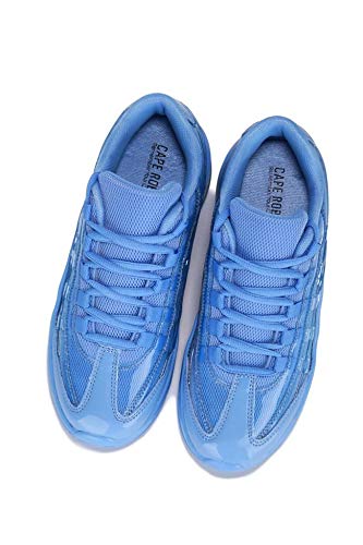 Cape Robbin Downshifter Sneakers for Women, Wedge Fashion Sneaker Shoes for Women with Chunky Block Heels(Blue,8)