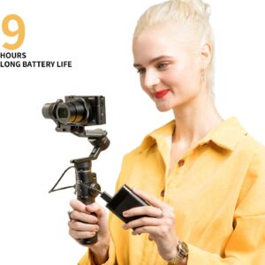 FeiyuTech G6 Max Camera Gimbal Stabilizer for Lightweight Mirrorless/Action/Pocket Camera,Smartphone, for SonyZV1 a6300/a6500 Canon 200D M50, for iPhone12 Pro Max GoproHero 8/9 Android app,Max 2.4lb