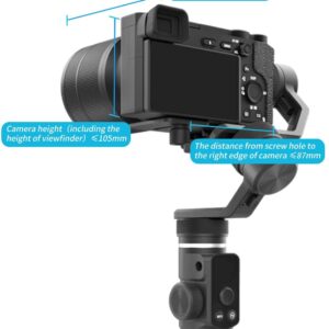 FeiyuTech G6 Max Camera Gimbal Stabilizer for Lightweight Mirrorless/Action/Pocket Camera,Smartphone, for SonyZV1 a6300/a6500 Canon 200D M50, for iPhone12 Pro Max GoproHero 8/9 Android app,Max 2.4lb