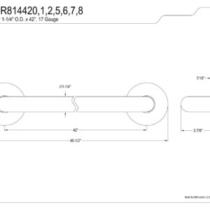 Kingston Brass GLDR814427 Silver Sage Grab Bar, Brushed Brass