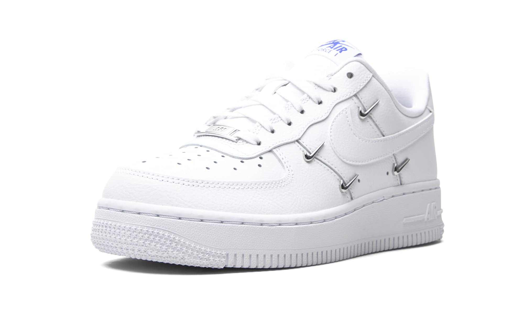 Nike Women's Air Force 1 '07 Shoes, White/Hyper Royal/Black/White, 11