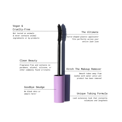 Half Caked Totally Tubular Mascara | vegan & cruelty-free, flake-free, smudge-free, clean beauty, easy to remove | 8.5ml… (The Ultimate)