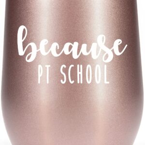 PT School Student Gifts 12oz wine glass tumbler cup Physical Therapy Student Graduation Gift Future Physical Therapist Coffee Cup