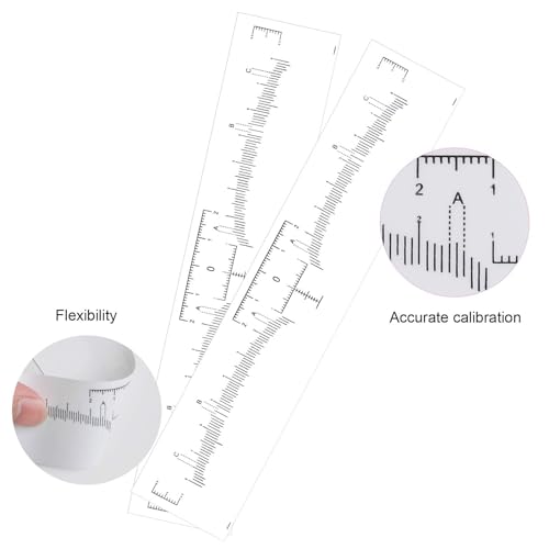 Kalolary 100 Pack Eyebrow Ruler with 1 Box 10M Premium Eyebrow Mapping Ink String Pre-Inked Microblading String for Eyebrow Mapping Ultra-Thin Mess-Free for Marking Symmetrical Eyebrows