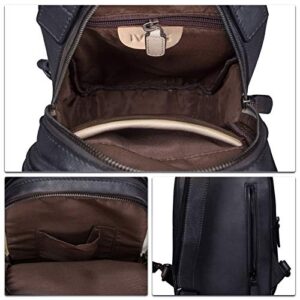 Genuine Leather Sling Bag for Men Crossbody Casual Hiking Daypack Vintage Handmade Chest Shoulder Backpack (Darkgray) Medium