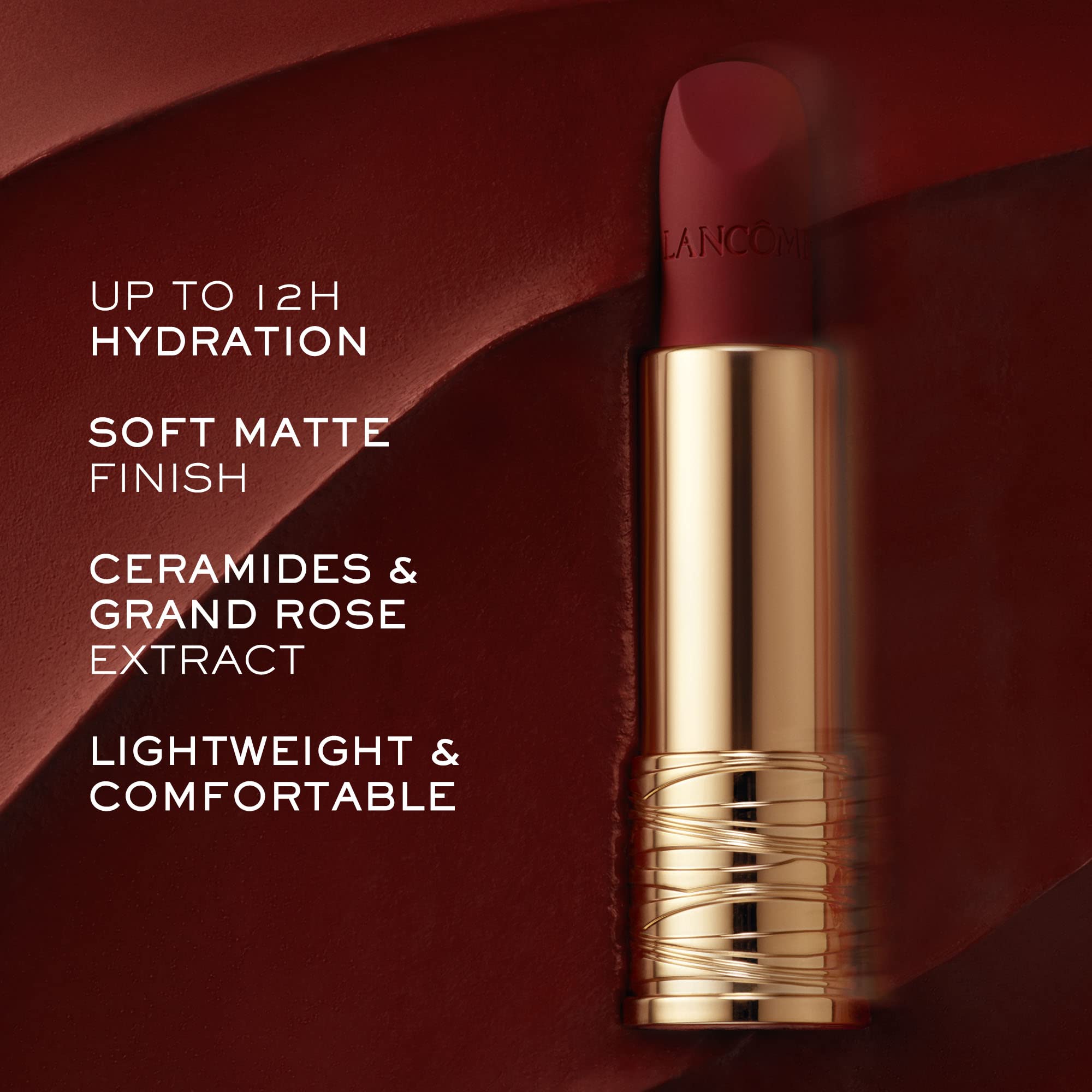 Lancôme L'Absolu Rouge Intimatte Hydrating Matte Lipstick - Buildable & Lightweight Formula with a Soft Matte Finish - Up To 12HR Comfort- 226 Mise A Nu: cool pink mauve