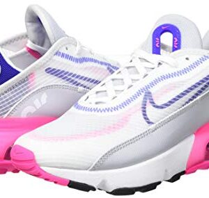 NIKE Women's Running Shoe, White Concord Pink Blast Pure Platinum, 8