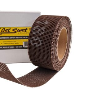 Jet Swet Plumber's Open Mesh Sanding Cloth 180 GRIT, 1.5" in Wide,15' FT Long