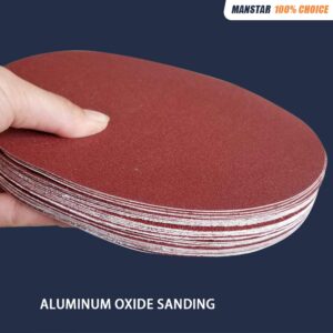 60 PCS 6-Inch Assorted PSA Aluminum Oxide Sanding Disc,NO-Hole Self Stick