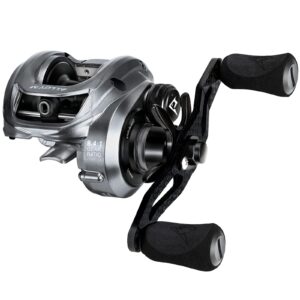 piscifun alloy m baitcasting fishing reel, aluminum frame baitcaster reel, 22lbs max drag 8.4:1 gear ratio low profile fishing reel, saltwater/freshwater casting reel (left handed)