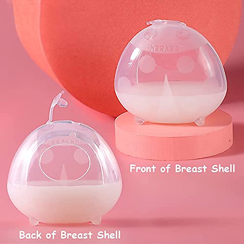 haakaa 100ml Manual Breast Pump with Leakproof Silicone Lid and 75ml Wearable Ladybug Breast Milk Collector Combo for Breastfeeding