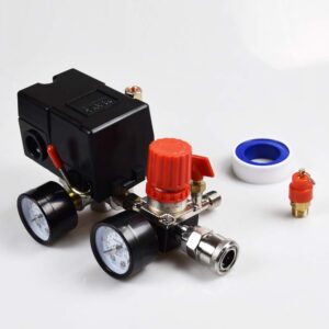 air compressor pressure switch pressure with valve control regulators gauge 90-120psi 4 port safety valve air compressor parts