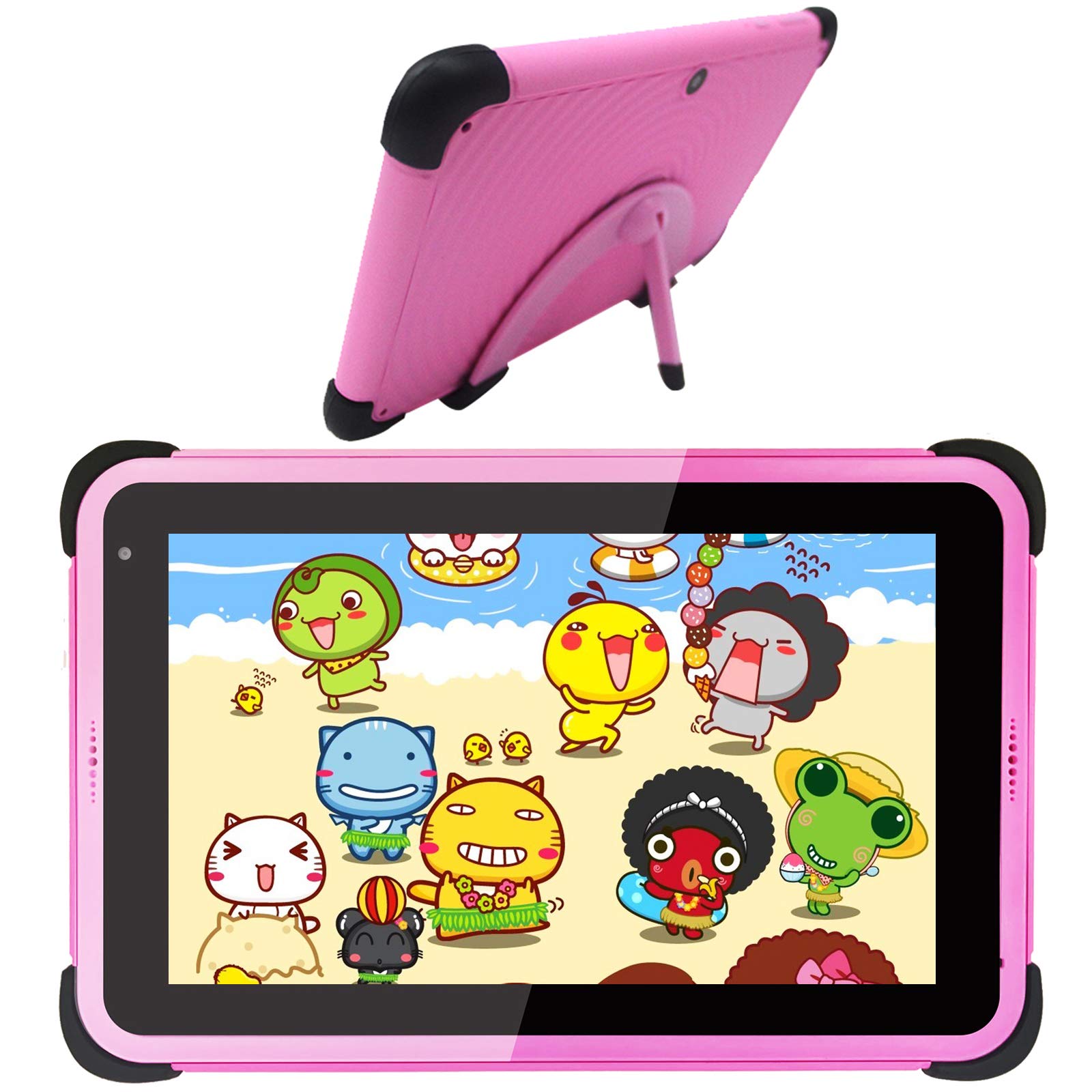 CWOWDEFU Kids Tablet 7 Inch Android 11 Tablet Kids Learning Tablet WiFi Tablet for Children Toddlers 7" Tablet for Home School Parent Control Educational Tablet with Kid-Proof Case (Pink)