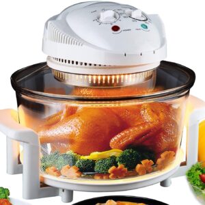 Electric Air Fryer Turbo Convection Oven Roaster Steamer,Halogen Oven Countertop Great for French Fries & Chips