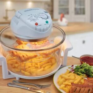 Electric Air Fryer Turbo Convection Oven Roaster Steamer,Halogen Oven Countertop Great for French Fries & Chips