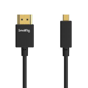 smallrig micro ultra thin hdmi cable 35cm/1.15ft (d to a), super flexible slim high speed 4k 60hz hdr 2.0, fit for sony a7riii / a6600 / a6500, for fujifilm x-t3 / x-t4, for gopro hero 7/6/5-3042b