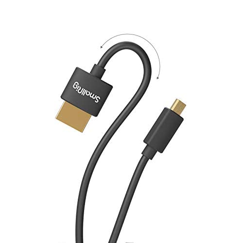 SMALLRIG Micro Ultra Thin HDMI Cable 35cm/1.15Ft (D to A), Super Flexible Slim High Speed 4K 60Hz HDR 2.0, Fit for Sony A7RIII / A6600 / A6500, for FUJIFILM X-T3 / X-T4, for GoPro Hero 7/6/5-3042B
