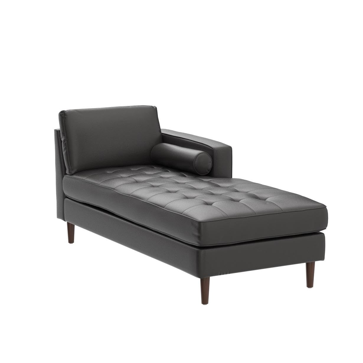 Christopher Knight Home Malinta Chaise Lounge, Pine, Midnight Black + Espresso 66.75D x 31.5W x 33H in