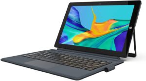 10.1 inch tablet intel celeron n3450 windows 10 in s mode 2 in 1 laptop computer, detachable keyboard 8 gb ram 128 gb storage 5mp rear camera, hd touchscreen, wifi, bluetooth aibook 10