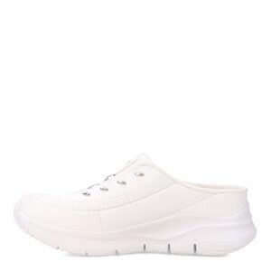 skechers arch fit - blessful me white silver 8 b (m)