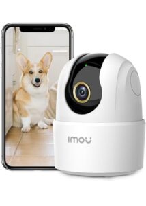 imou 2.5k wifi camera indoor pet dog camera 4mp, 360° home security wireless ip baby camera, human detection ai, smart tracking, siren, 10m night vision, 2-way audio, privacy mode, works with alexa