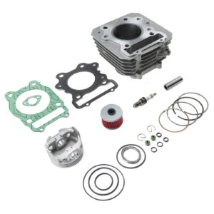 MOFANS 74mm Complete Cylinder and Piston Kit with Gaskets Fit for Honda Fourtrax 300 TRX300 4x4 2x4 1988 – 1992 1993 1994 1995 1996 1997 1998 1999 2000 for 12000-HC4-000 12100-HC4-000