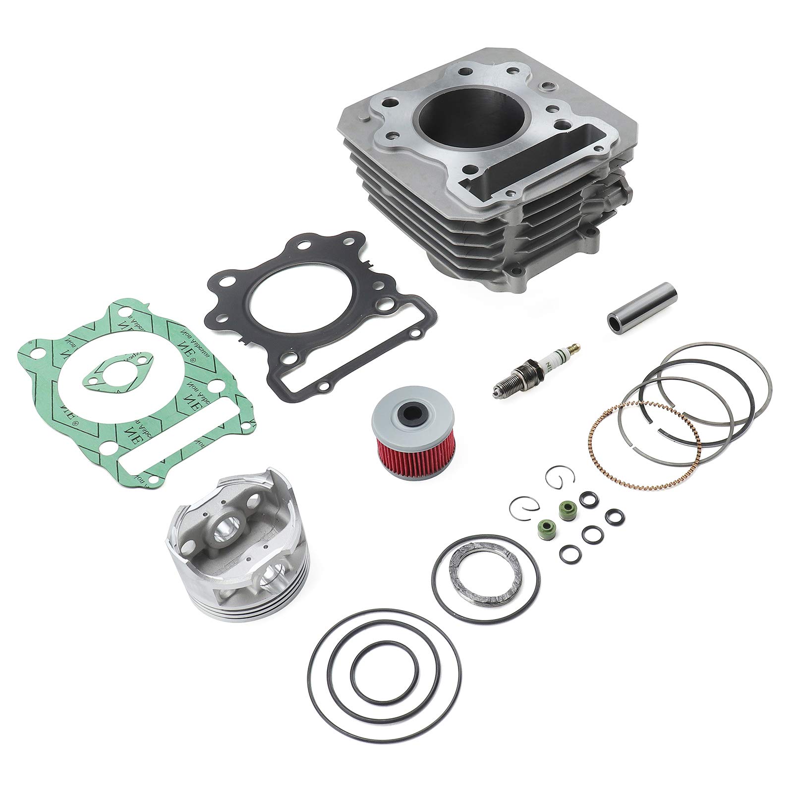 MOFANS 74mm Complete Cylinder and Piston Kit with Gaskets Fit for Honda Fourtrax 300 TRX300 4x4 2x4 1988 – 1992 1993 1994 1995 1996 1997 1998 1999 2000 for 12000-HC4-000 12100-HC4-000