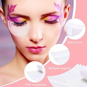 600 Pieces Eyeshadow Pad Shield Eyeshadow Patches White Eyeshadow Stencils Under Eye Pads Prevent Makeup Residue for Eyelash Extensions Lip Makeup, Half-Moon Shape