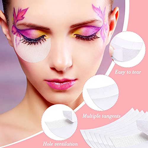 600 Pieces Eyeshadow Pad Shield Eyeshadow Patches White Eyeshadow Stencils Under Eye Pads Prevent Makeup Residue for Eyelash Extensions Lip Makeup, Half-Moon Shape