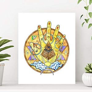 Wall Art Motivation Masonic Symbol Occult Magical The old tarot card Print Glam Modern Art Poster Print Designer Brand