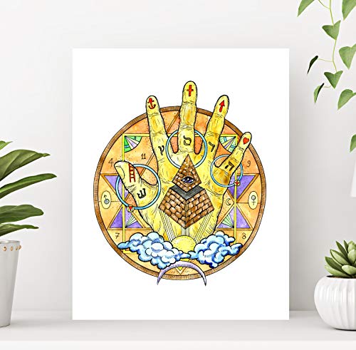 Wall Art Motivation Masonic Symbol Occult Magical The old tarot card Print Glam Modern Art Poster Print Designer Brand