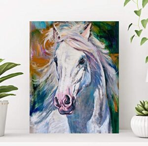 wall art equestrian horse lovers painting print glam modern art poster print designer brand