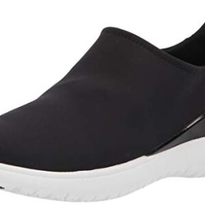 Rockport Total Motion Sport Women's High Slip On Walking Shoe, Black Lycra, 8.5