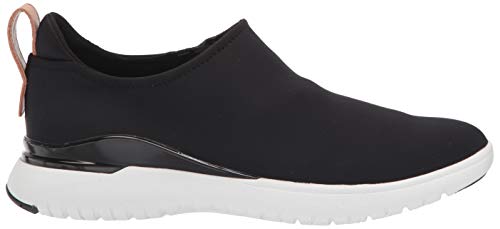 Rockport Total Motion Sport Women's High Slip On Walking Shoe, Black Lycra, 8.5