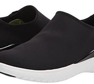 Rockport Total Motion Sport Women's High Slip On Walking Shoe, Black Lycra, 8.5