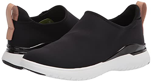 Rockport Total Motion Sport Women's High Slip On Walking Shoe, Black Lycra, 8.5