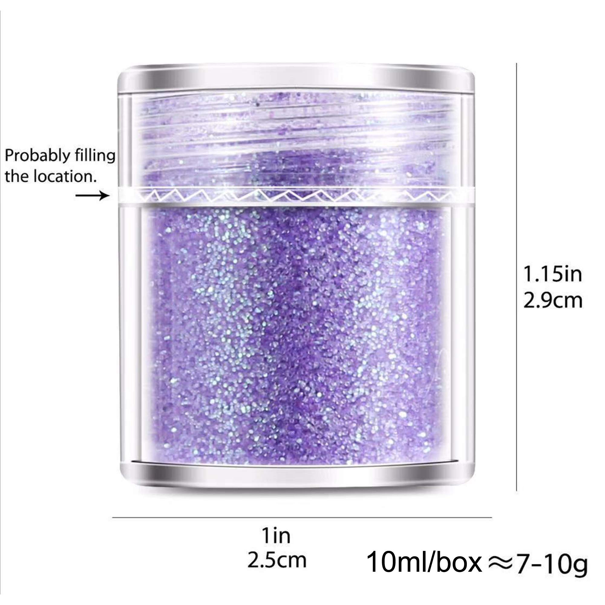 GABOX 10 Jars Sunset Orange Cosmetic Chunky Glitter Set, Holographic Nail Resin Glitter, Fine Powder+1mm+2mm+3mm Sequins Flakes, Iridescent Art Glitter Set for Body Face Eyes Hair Crafts